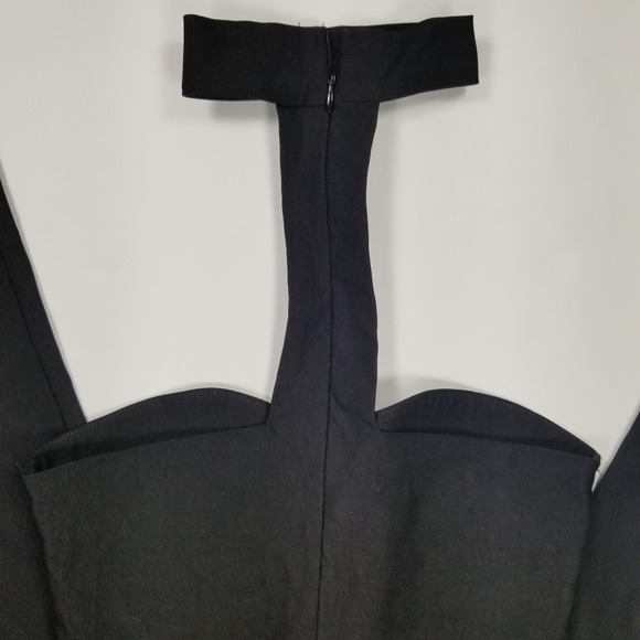 Fashion Nova Neck Deep Bodycon Jumpsuit Black M - Picture 3 of 7
